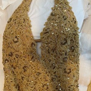 Gold Jovani mother of the bride dress!